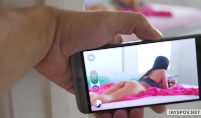 Latina Emily Willis caught her stepbrother spying on her and let him to fuck her