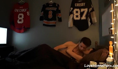 Homemade video with smoking hot skinny teen getting fucked by her BF