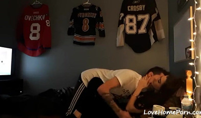 Homemade video with smoking hot skinny teen getting fucked by her BF