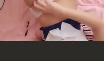 Amateur Asian girl takes off pantyhose and rubs her shaved pussy