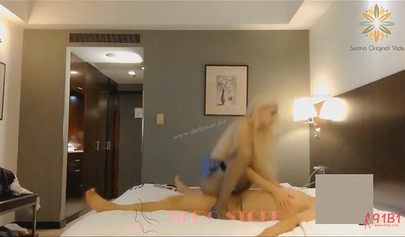 Busty blonde hooker fucking with her client in the hotel room