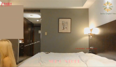 Busty blonde hooker fucking with her client in the hotel room