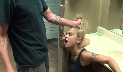 Blonde teen slut gets dominated and fucked so rough in public