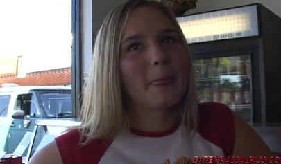 Black guy with giant dick picks up a cute blonde teen Lynn Pleasant