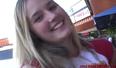 Black guy with giant dick picks up a cute blonde teen Lynn Pleasant