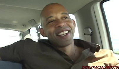 Black guy with giant dick picks up a cute blonde teen Lynn Pleasant