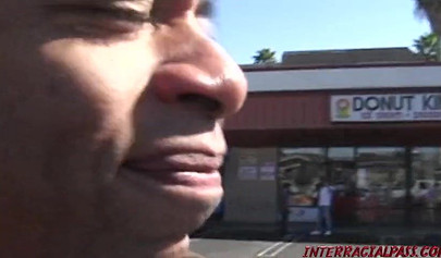 Black guy with giant dick picks up a cute blonde teen Lynn Pleasant