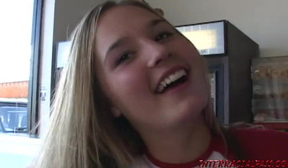 Black guy with giant dick picks up a cute blonde teen Lynn Pleasant