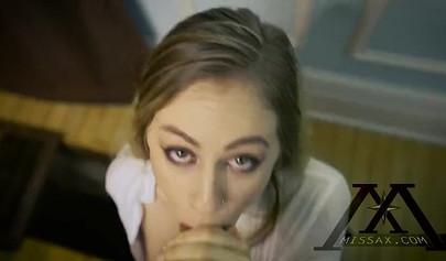 Blonde stepsister Lyra Law gets fucked and creampied in POV