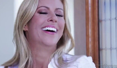 Cock-craving MILF Alexis Fawx and India Summer can't spend a day without dick