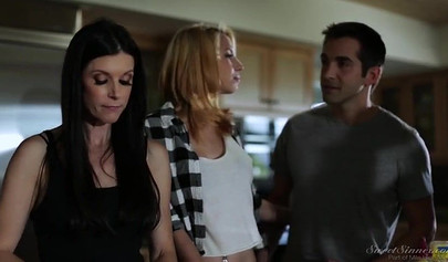 Cock-craving MILF Alexis Fawx and India Summer can't spend a day without dick