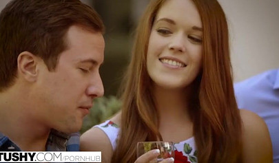 Naughty brunette Kimberly Brix wants to try double penetration