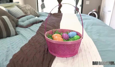 Cute blonde teen Carolina Sweets is a naughty easter bunny who wants big cock