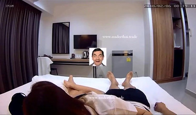 Asian college girl caught fucking with her professor in a hotel room