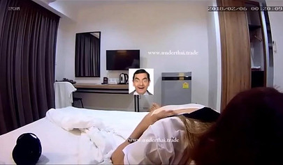 Asian college girl caught fucking with her professor in a hotel room