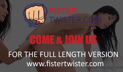 Gorgeous lesbian chicks Lexi Dona and Taissa Shanti fist each other