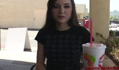 Tempting skinny brunette Sasha Grey is ready for the biggest black cock