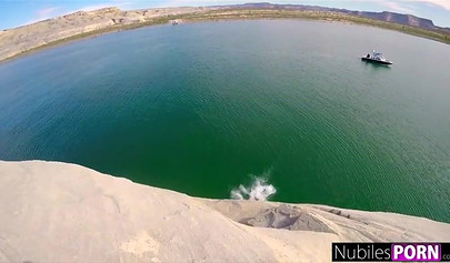 Hot girlfriends went wild on a yacht and made amazing orgy