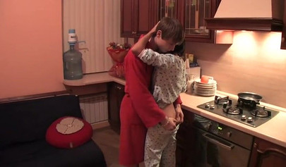 Petite teen Little Hellcat gets banged in the kitchen