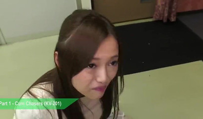 Compilation of Asian teens getting their mouths full of warm jizz