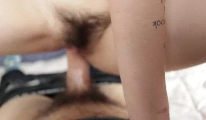 Girlfriend with tempting big ass Ivy aura enjoys in anal fucking