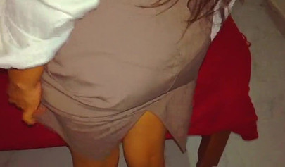 Slutty teenage secretary in sexy uniform gets done from behind at work