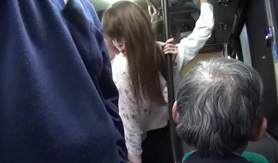 Stunning Japanese teen gets sexually abused and fucked on bus