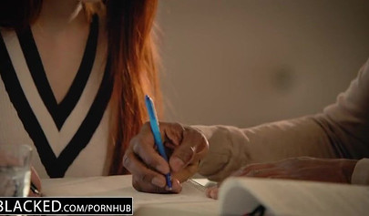 Redhead teen Dolly little gets brutally fucked by black fella