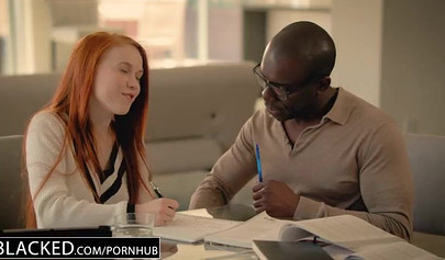 Redhead teen Dolly little gets brutally fucked by black fella