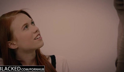 Redhead teen Dolly little gets brutally fucked by black fella