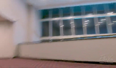 Beautiful amateur blonde drilled at a movie theater