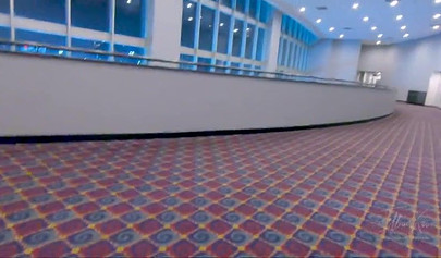 Beautiful amateur blonde drilled at a movie theater