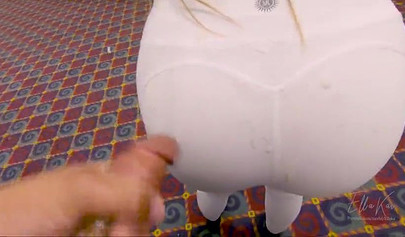 Beautiful amateur blonde drilled at a movie theater