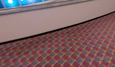 Beautiful amateur blonde drilled at a movie theater