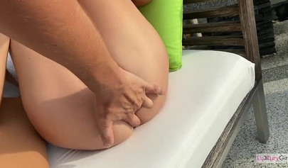 Horny amateur brunette got drilled in doggystyle in public