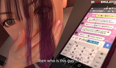 Sexy 3d anime hottie stuck in the parked and gets a public creampie