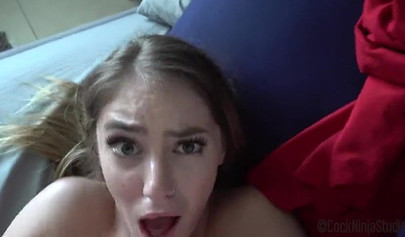 Petite vixen Kenzie Madison seduces the hot older brother Thecockninja