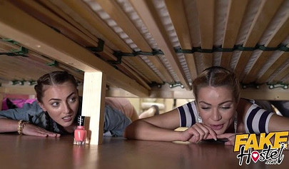 Threesome humping Cherry Kiss, Katy Rose and Michael Fly