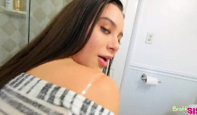 Stepbrother was spying on Lana Rhoades before he banged her