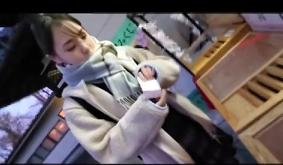 A sweet creampie for the cute Asian schoolgirl POV