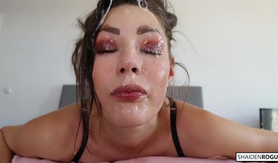 Throat fucking for a cute teen that loves the feeling of it