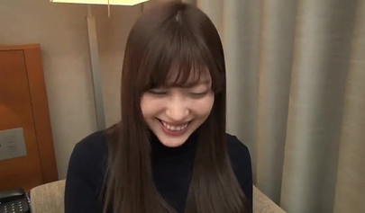 Japanese teen with bangs sucking on a cock before some rough plowing