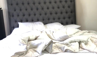 Black dude with a massive cock pleases a horny brunette teen babe