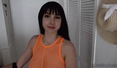 Cute stepsister with amazingly giant tits gets stuffed by her stepbrother's cock