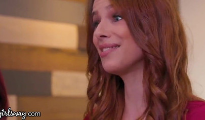 Skinny teens get turned on and enjoy a passionate lesbian threesome