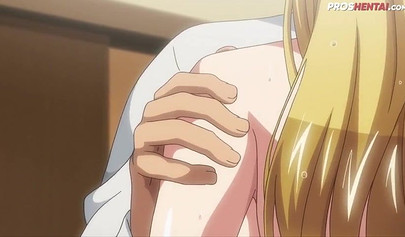 Young blonde hentai stepsister sucks stepbrother off and rides his rod