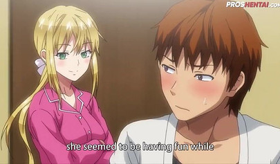 Young blonde hentai stepsister sucks stepbrother off and rides his rod