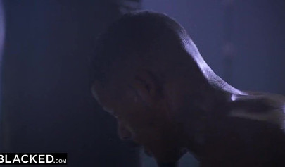 Blonde and brunette teens double penetrated by two big black schlongs