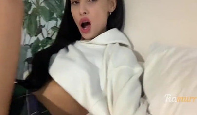 Stunning nubile with a slim body impaled on a throbbing boner