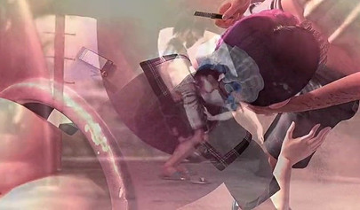 Stuck schoolgirl with pink hair gets fucked hardcore in a hentai